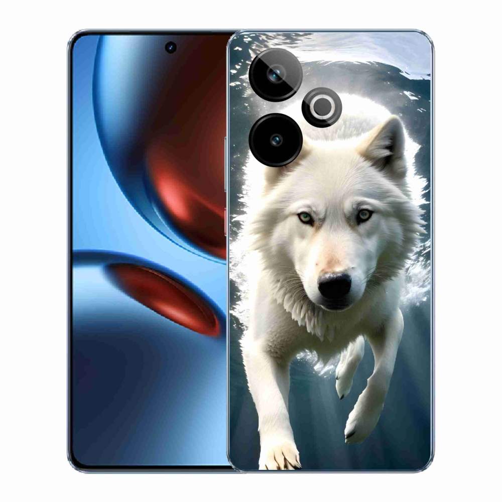 Gelový kryt mmCase na Realme GT 7 5G/GT 7T 5G - bílý vlk
