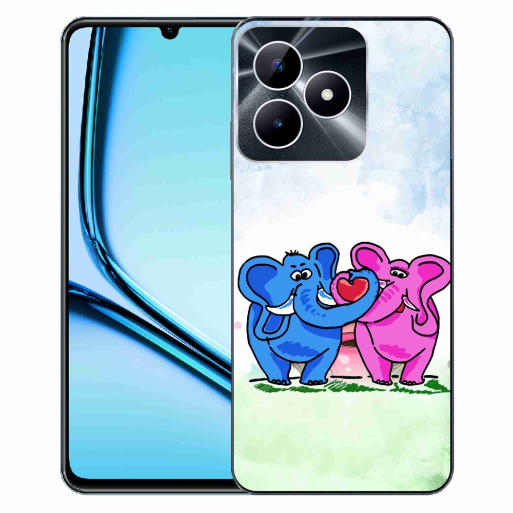Gelový kryt mmCase na Realme Note 50 - zamilovaní sloni