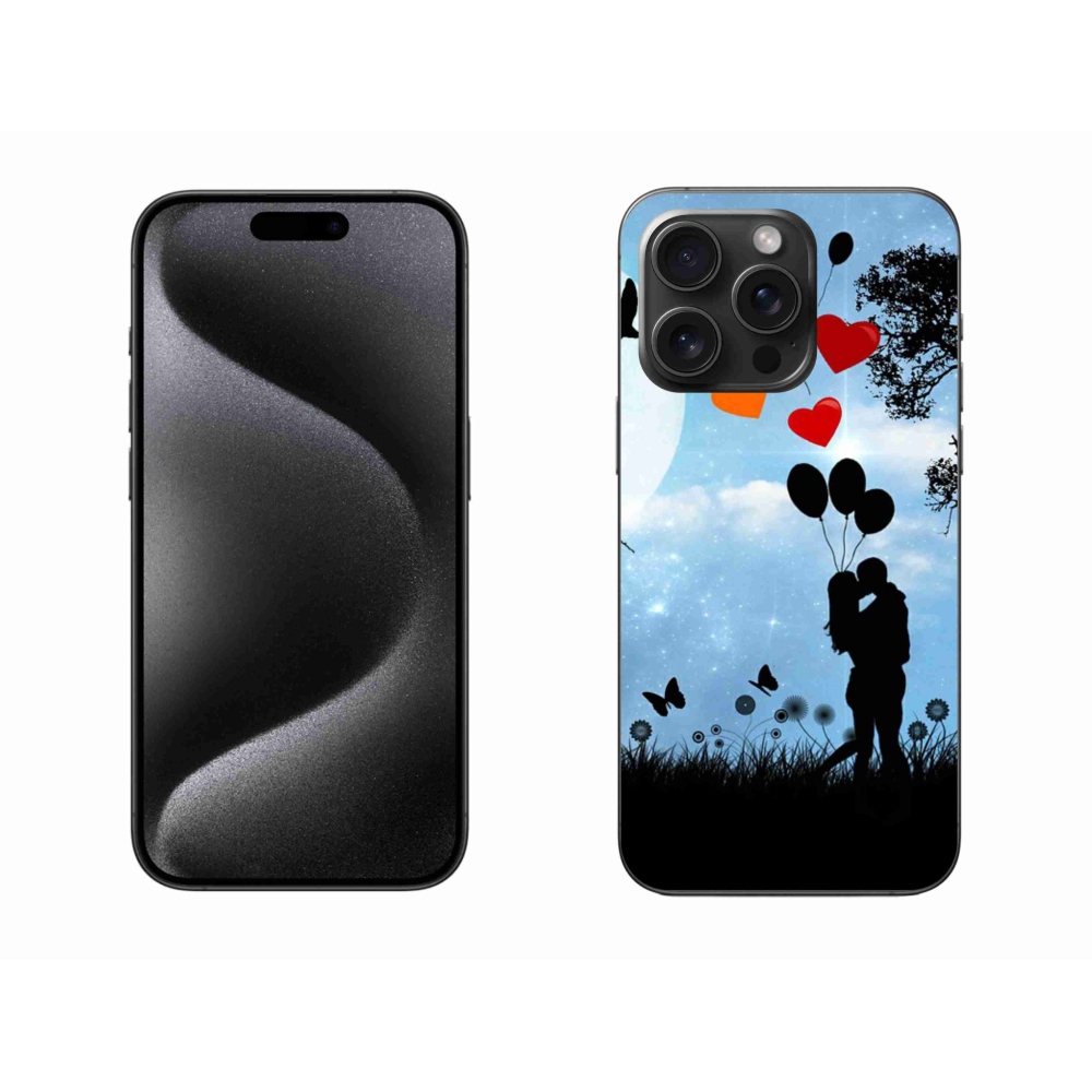Gelový obal mmCase na iPhone 15 Pro Max - zamilovaný pár