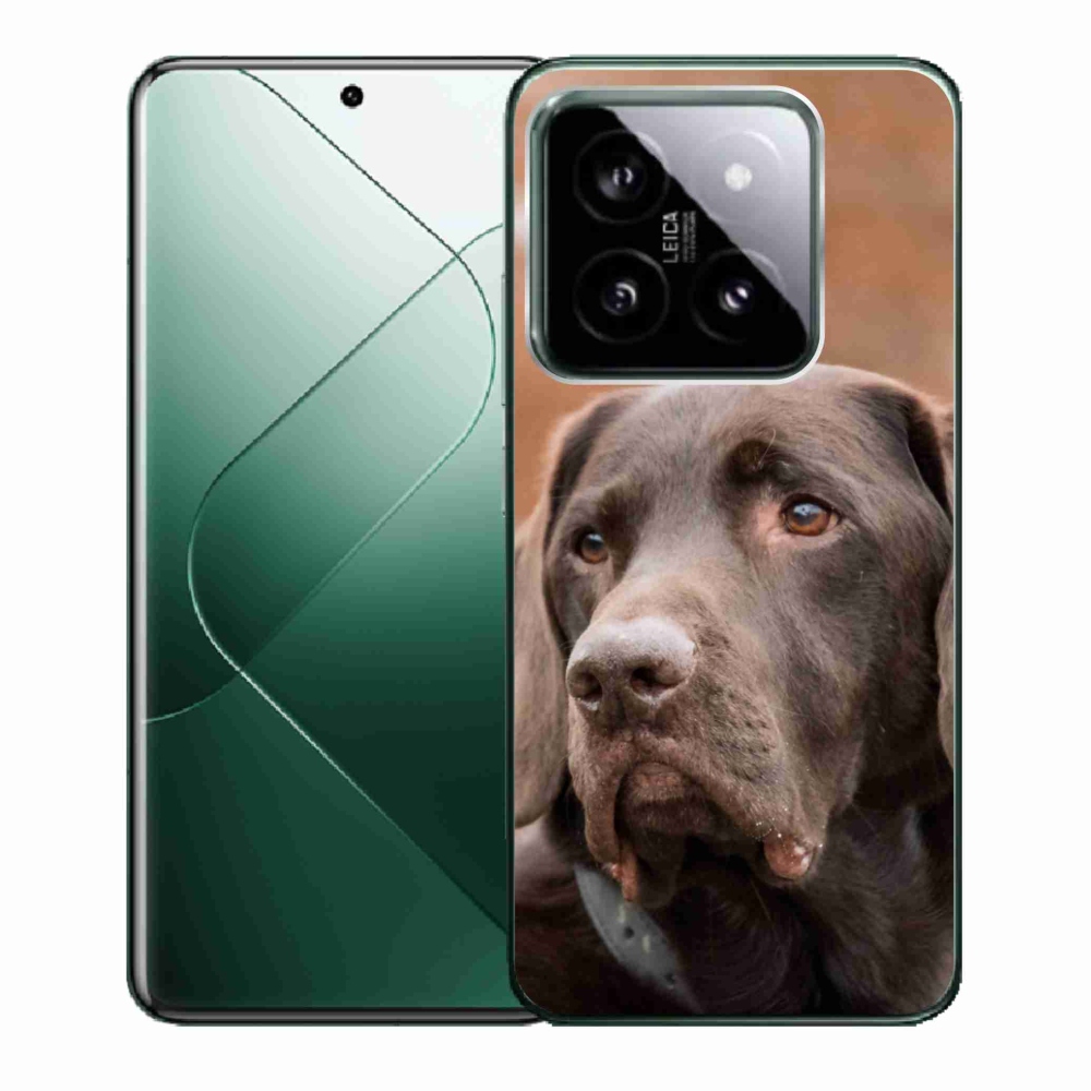 Gelový obal mmCase na Xiaomi 14 - hnědý labrador