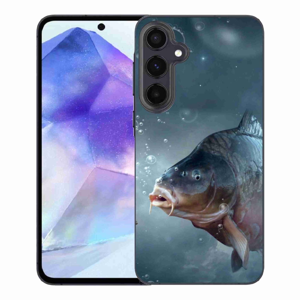 Gelový kryt mmCase na Samsung Galaxy A55 5G - kapr a bublinky
