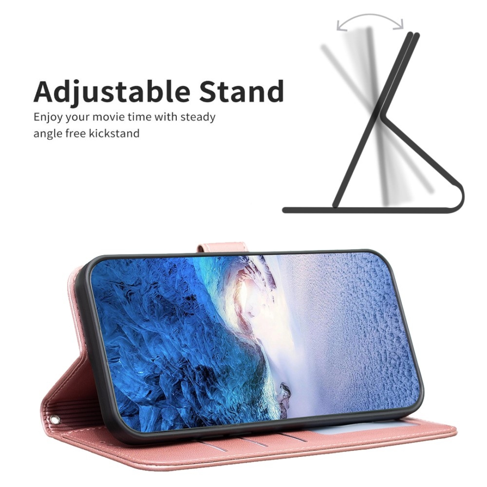 Clover knížkové pouzdro na Honor Magic 6 Lite 5G - růžovozlaté