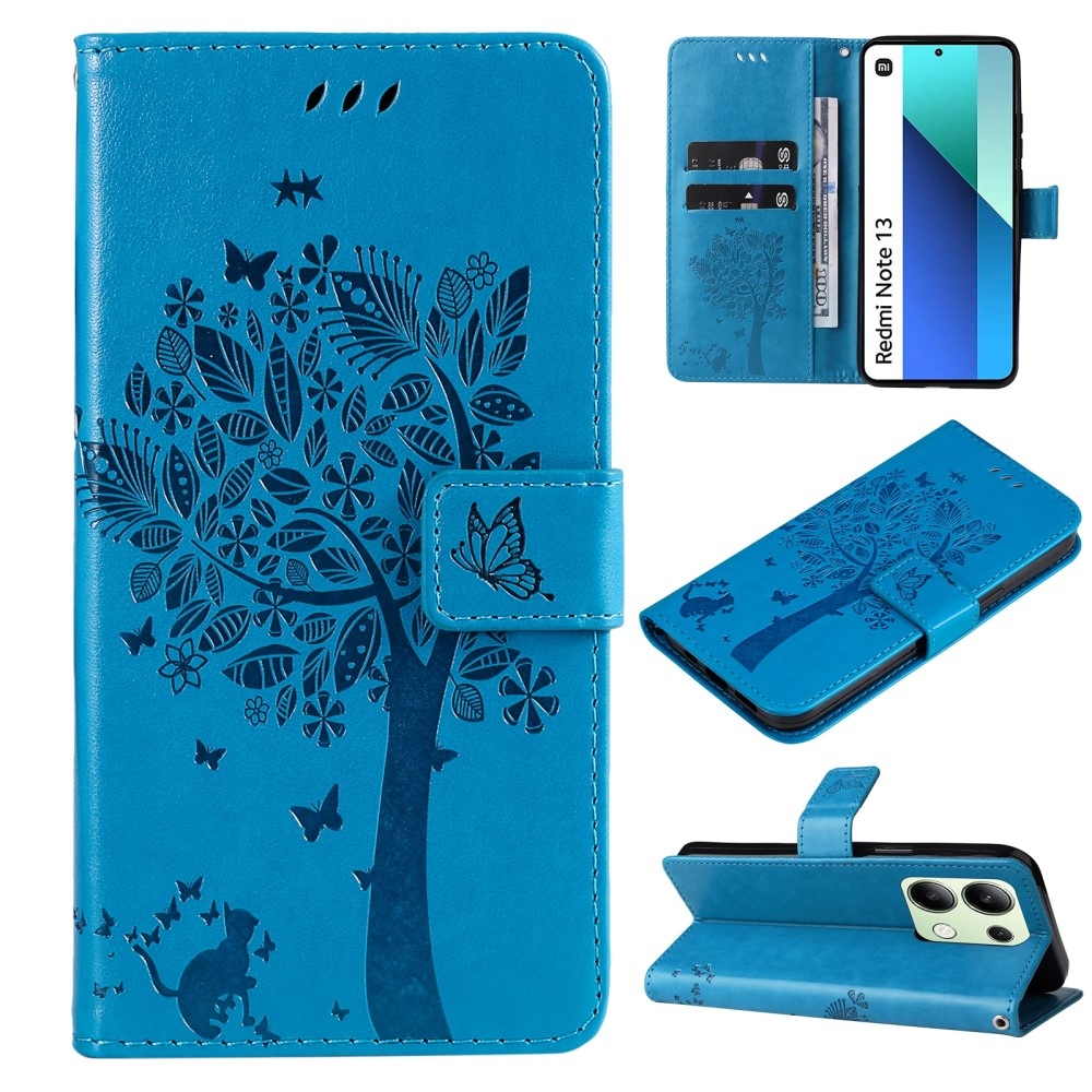 Trees knížkové pouzdro na Xiaomi Redmi Note 13 - modré