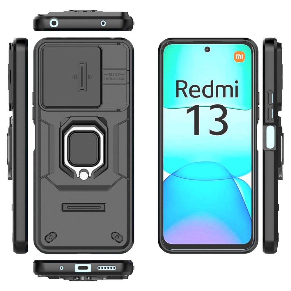 Lens odolný hybridní kryt na Xiaomi Redmi 13 4G/Poco M6 4G - černý