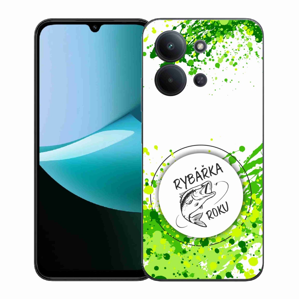 Gelový kryt mmCase na Xiaomi Redmi 15C 4G (171mm)/Poco C85 4G (171mm) - rybářka roku bílé pozadí