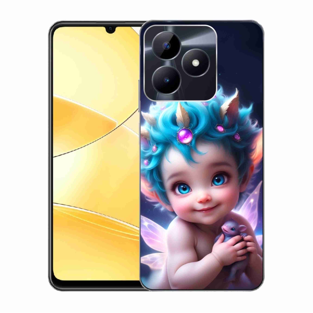 Gelový kryt mmCase na Realme C51/C53 - dítě s motýlími křídly