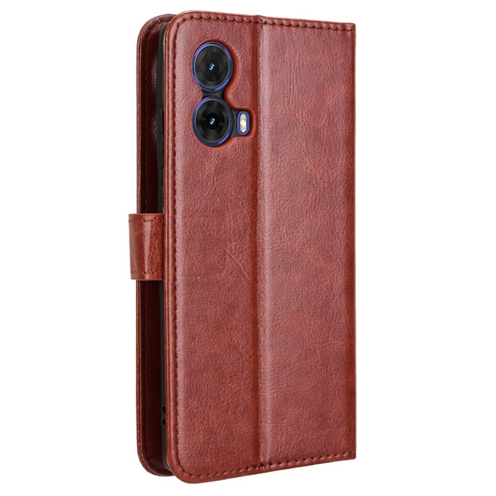 Crazy knížkové pouzdro na Motorola Moto G85 5G - hnědé