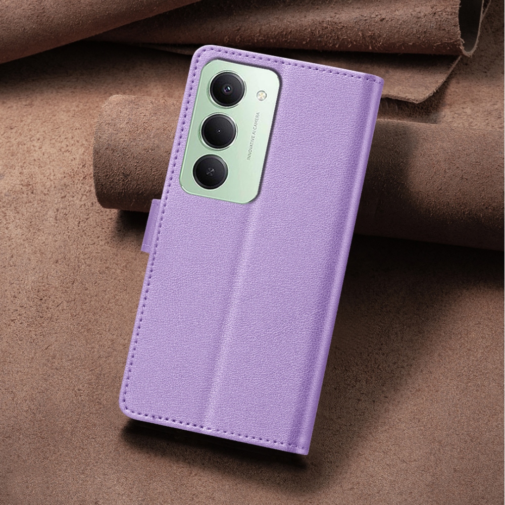 BINFEN knížkové pouzdro na Xiaomi Redmi 15 5G (169mm) - fialové