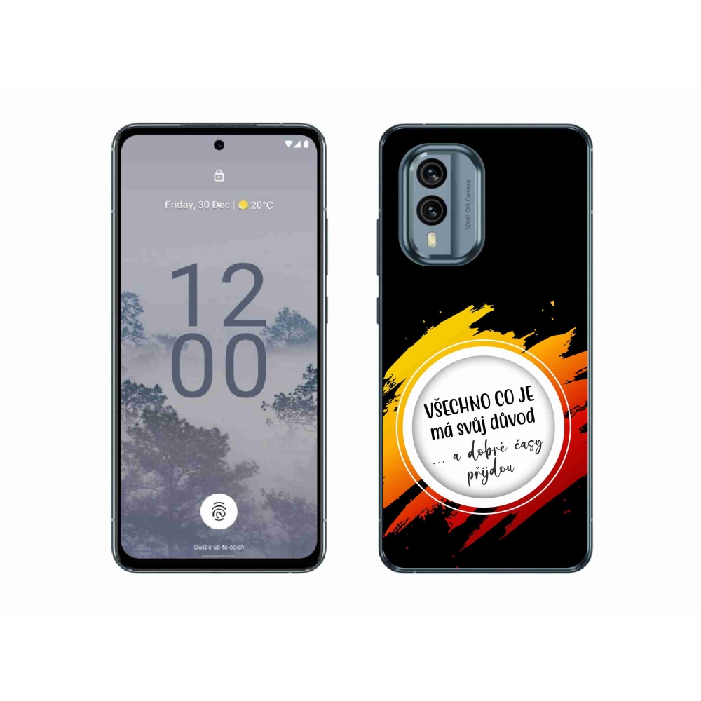 Gelový kryt mmCase na Nokia X30 5G - citát 3 černé pozadí