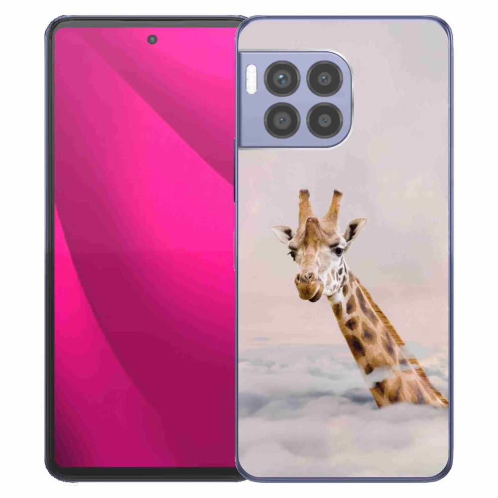 Gelový kryt mmCase na T-Mobile T Phone 2 Pro - žirafa v oblacích