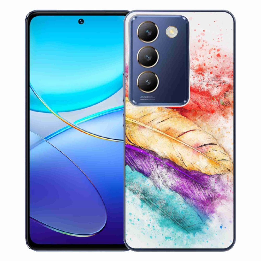 Gelový kryt mmCase na Vivo V40 SE 4G/5G - barevné peří