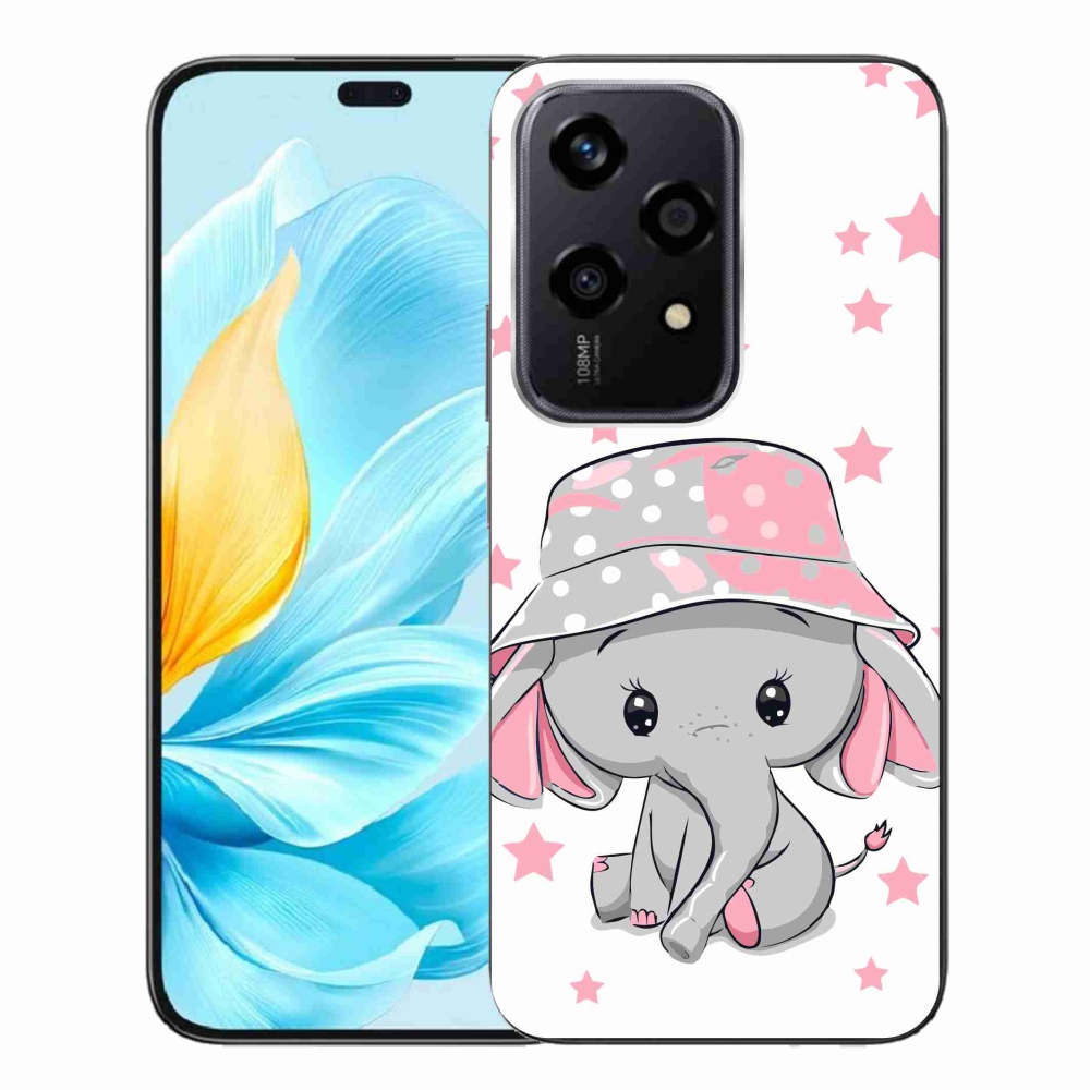 Gelový kryt mmCase na Honor 200 Lite 5G - růžový slon