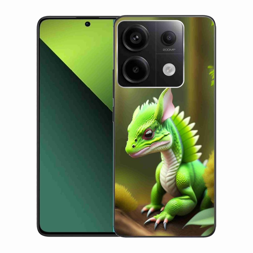 Gelový kryt mmCase na Xiaomi Redmi Note 13 Pro 5G/Poco X6 5G - zelený dráček