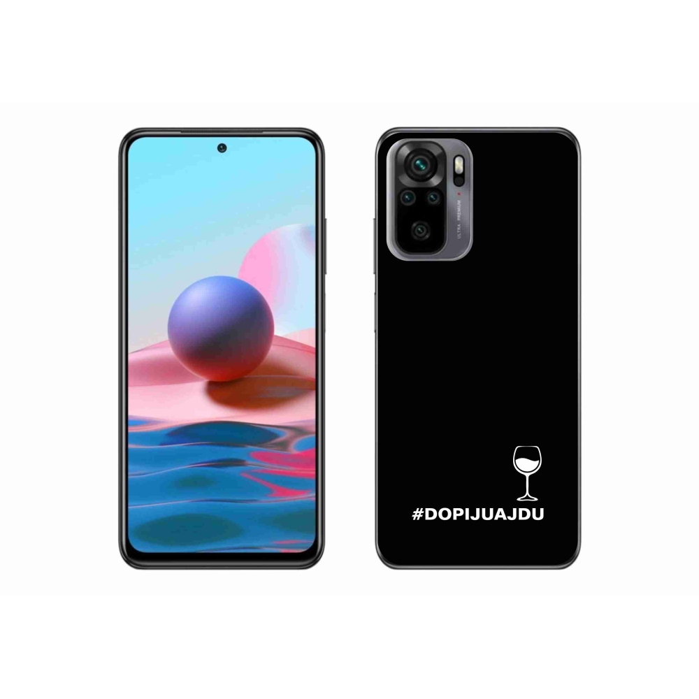 Gelový kryt mmCase na Xiaomi Redmi Note 10 4G - vinný motiv černé pozadí