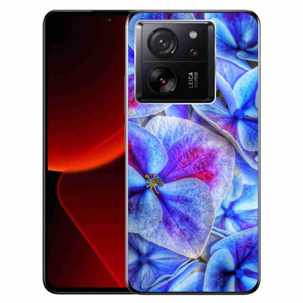 Gelový kryt mmCase na Xiaomi 13T/13T Pro - modré květy 1