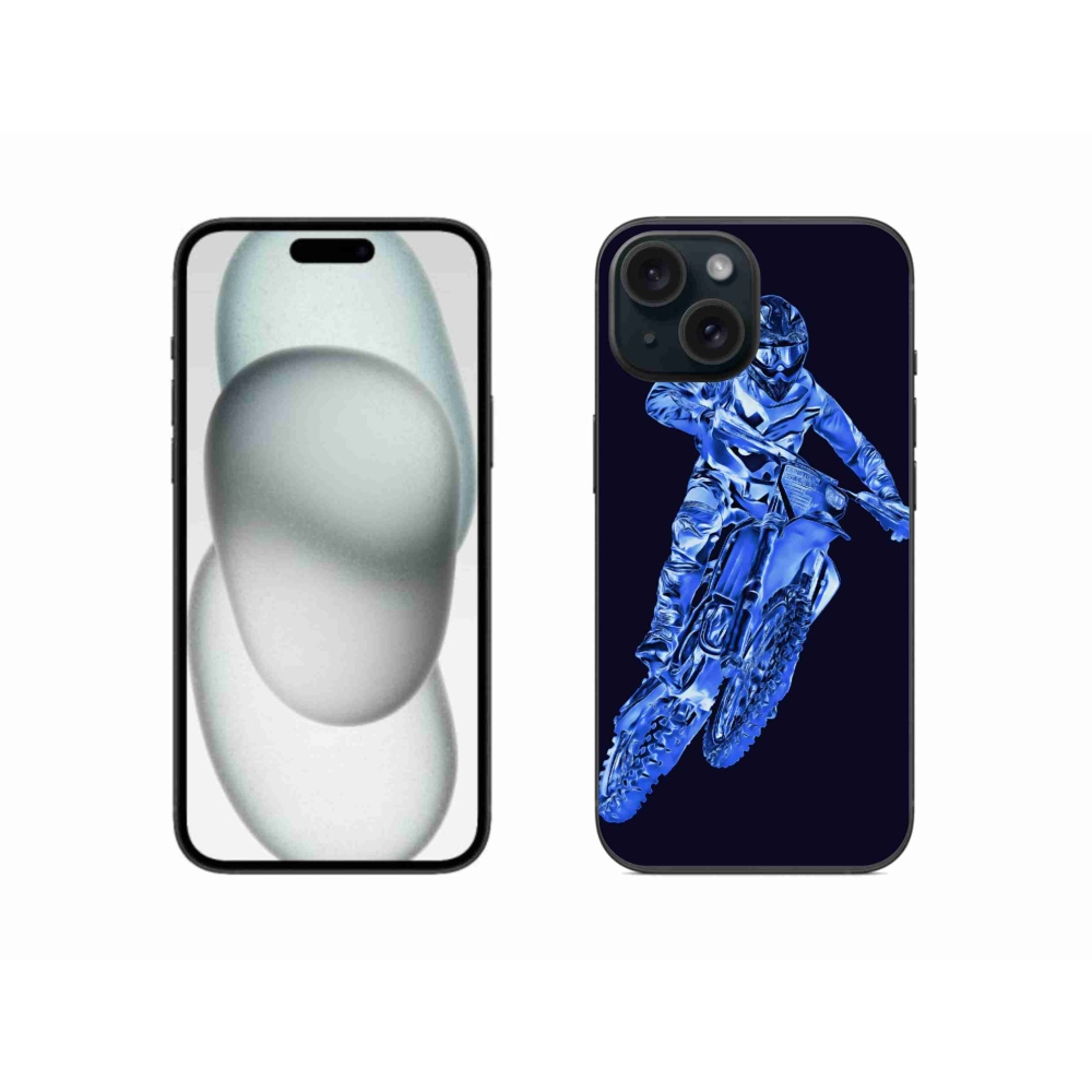Gelový kryt mmCase na iPhone 15 - motocross 1