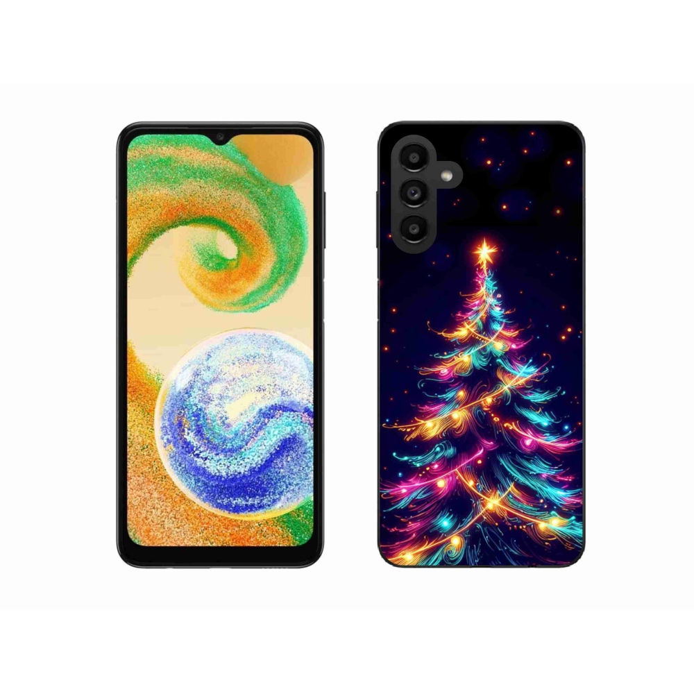 Gelový kryt mmCase na Samsung Galaxy A04s (164.7x76.7x9.1mm) - neonový vánoční stromek