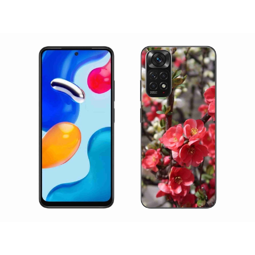 Gelový kryt mmCase na Xiaomi Redmi Note 11S 4G - červené květy