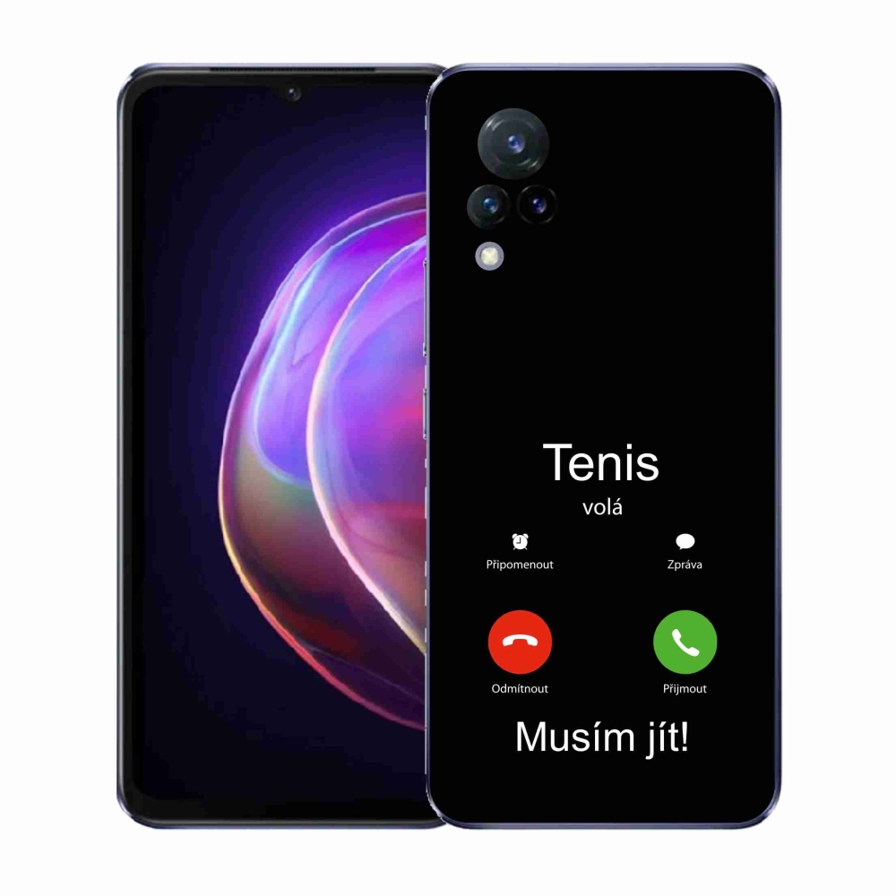 Gelový kryt mmCase na Vivo V21 4G/5G - tenis volá černé pozadí