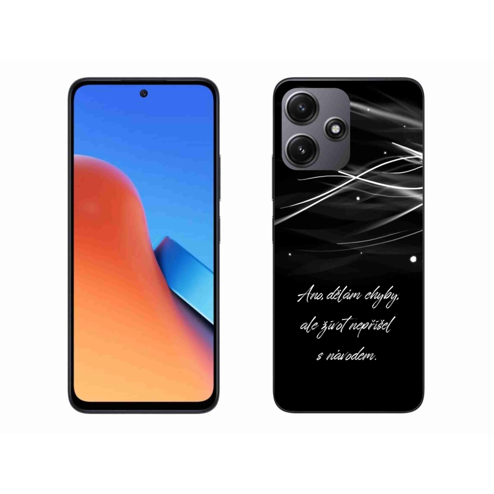 Gelový kryt mmCase na Xiaomi Redmi 12 5G - citát černé pozadí