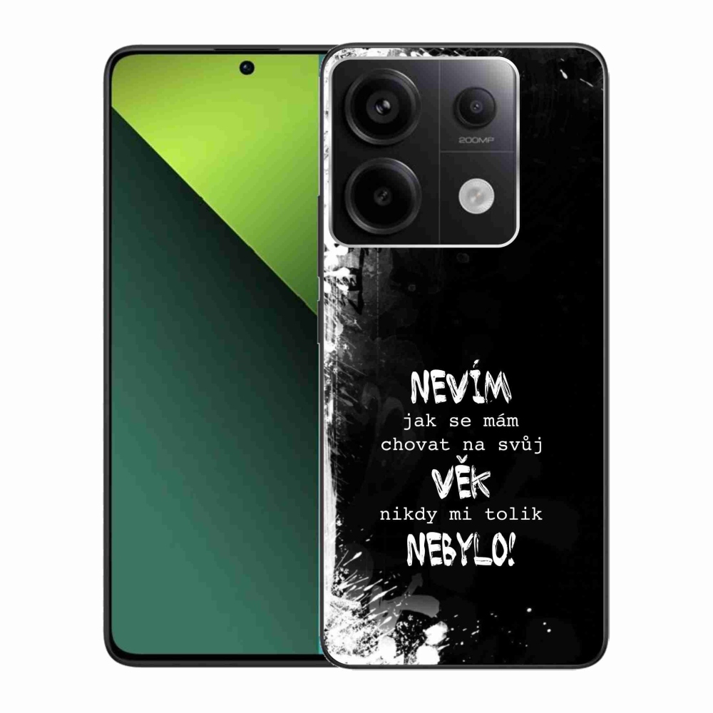 Gelový kryt mmCase na Xiaomi Redmi Note 13 Pro 5G/Poco X6 5G - vtipný text 14 černé pozadí