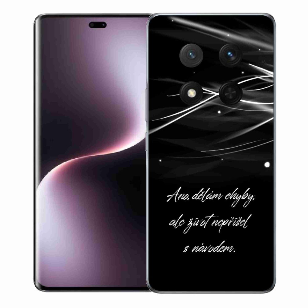 Gelový kryt mmCase na Honor Magic 7 Lite 5G - citát černé pozadí