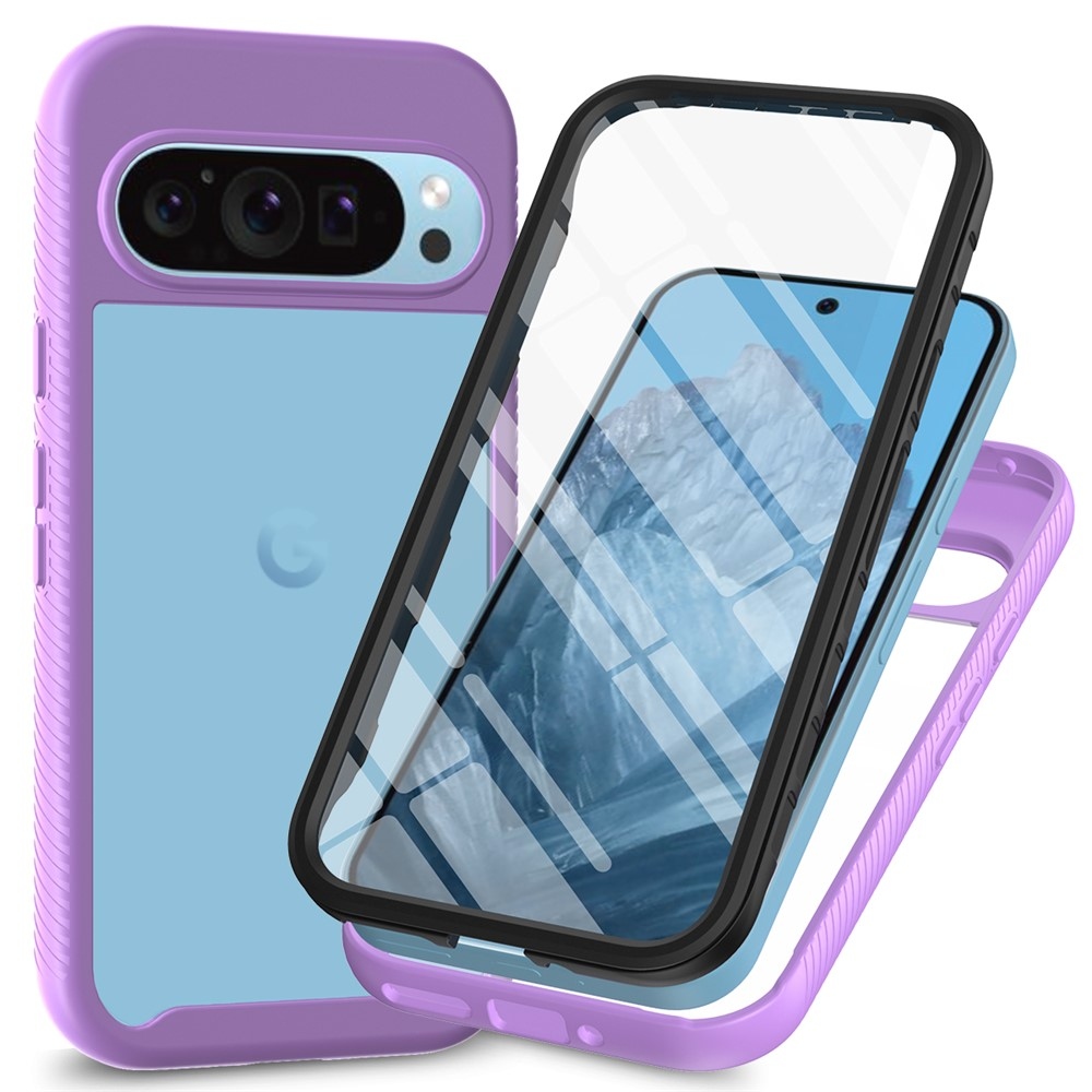 Impact gelový obal s rámečkem pro ochranou displeje na Google Pixel 10 Pro/Pixel 10 - fialový