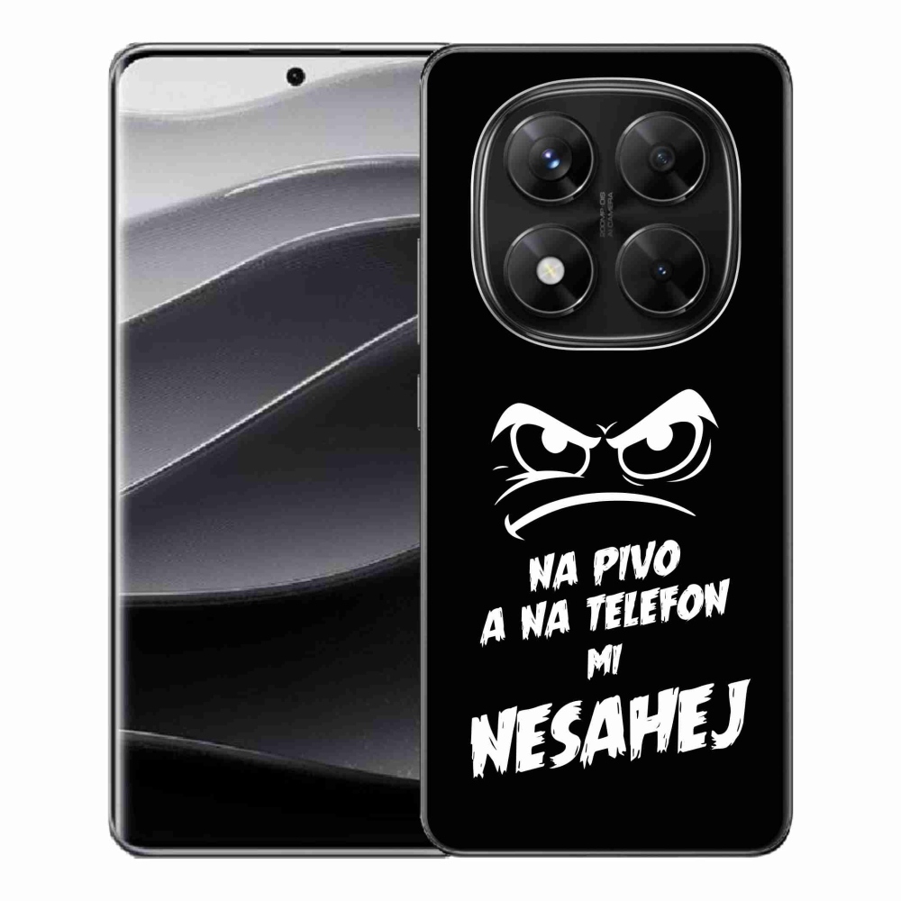 Gelový kryt mmCase na Xiaomi Redmi Note 14 Pro 5G/Poco X7 5G - pivní motiv 2 černé pozadí