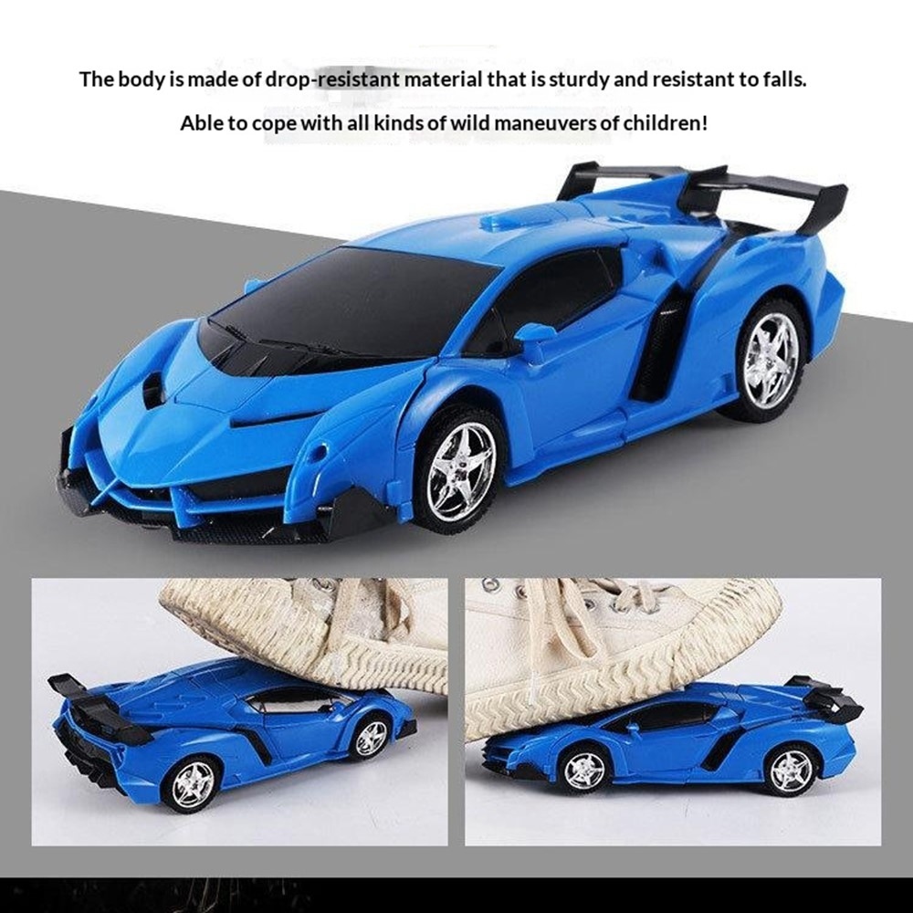 RC transformační auto 2v1 auto a robot - červené