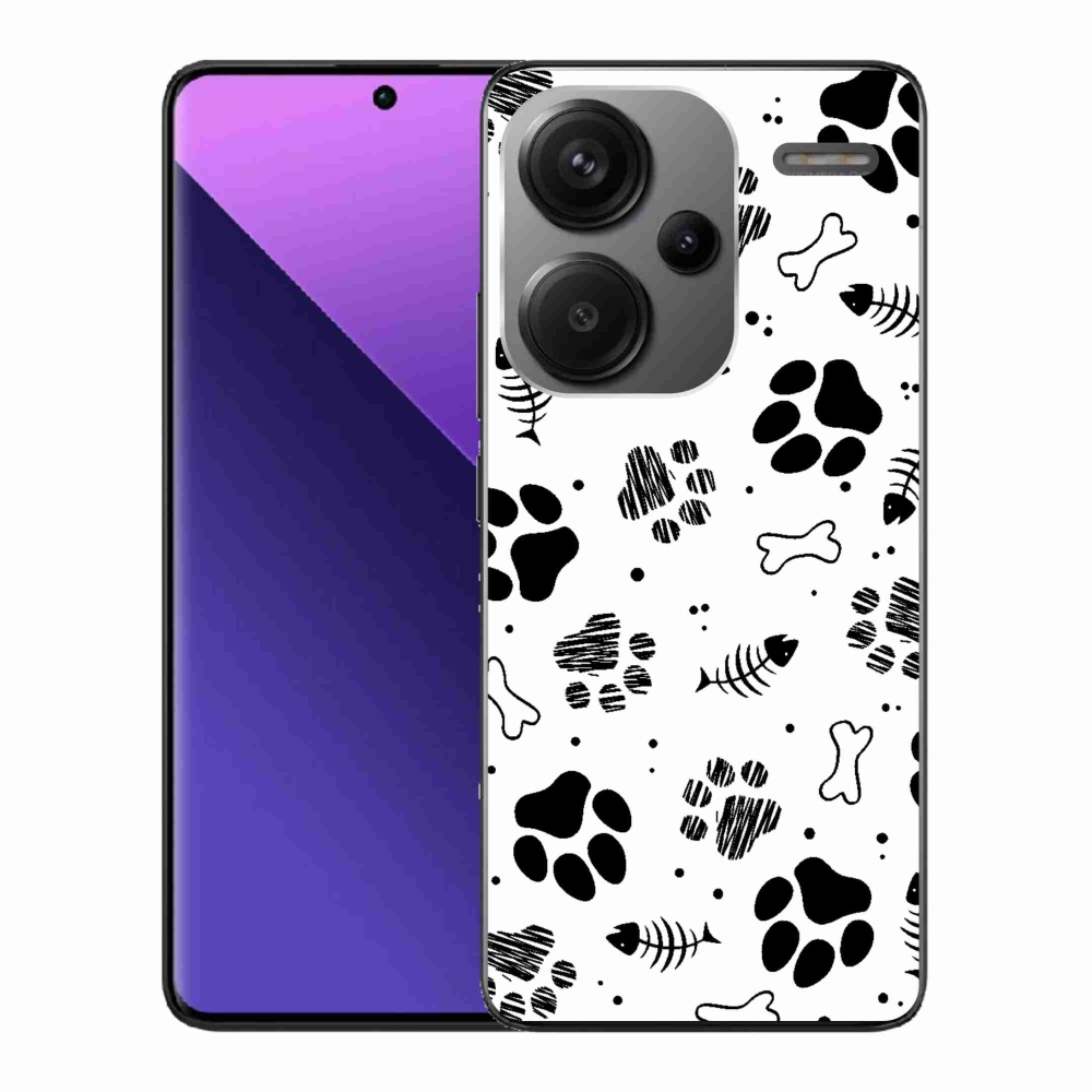 Gelový kryt mmCase na Xiaomi Redmi Note 13 Pro+ 5G - psí tlapky 1