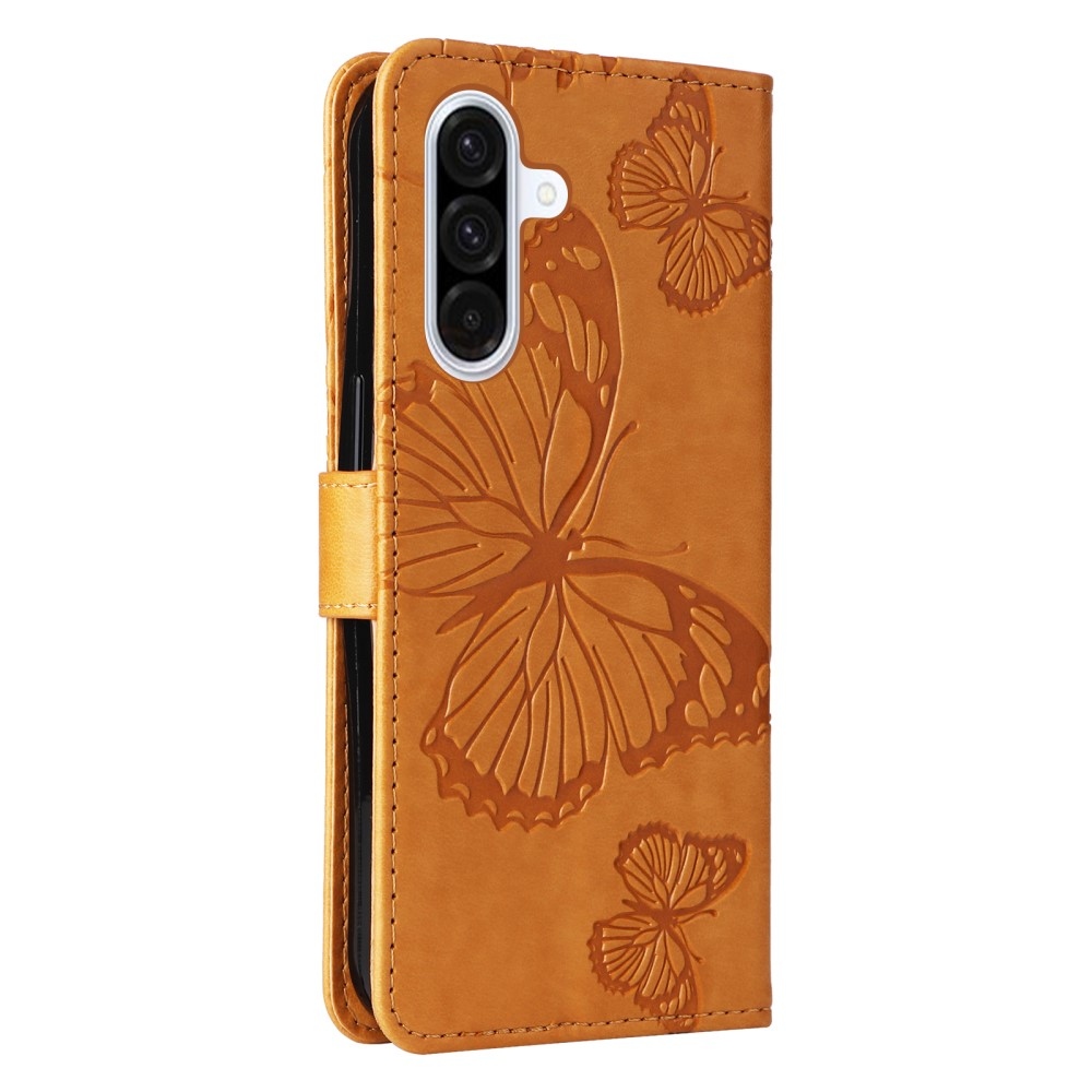 Big Butterfly knížkové pouzdro na Samsung Galaxy A36 5G - žluté