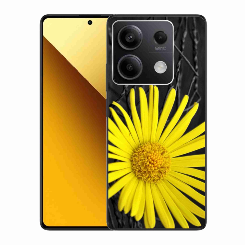Gelový kryt mmCase na Xiaomi Redmi Note 13 5G - žlutá květina