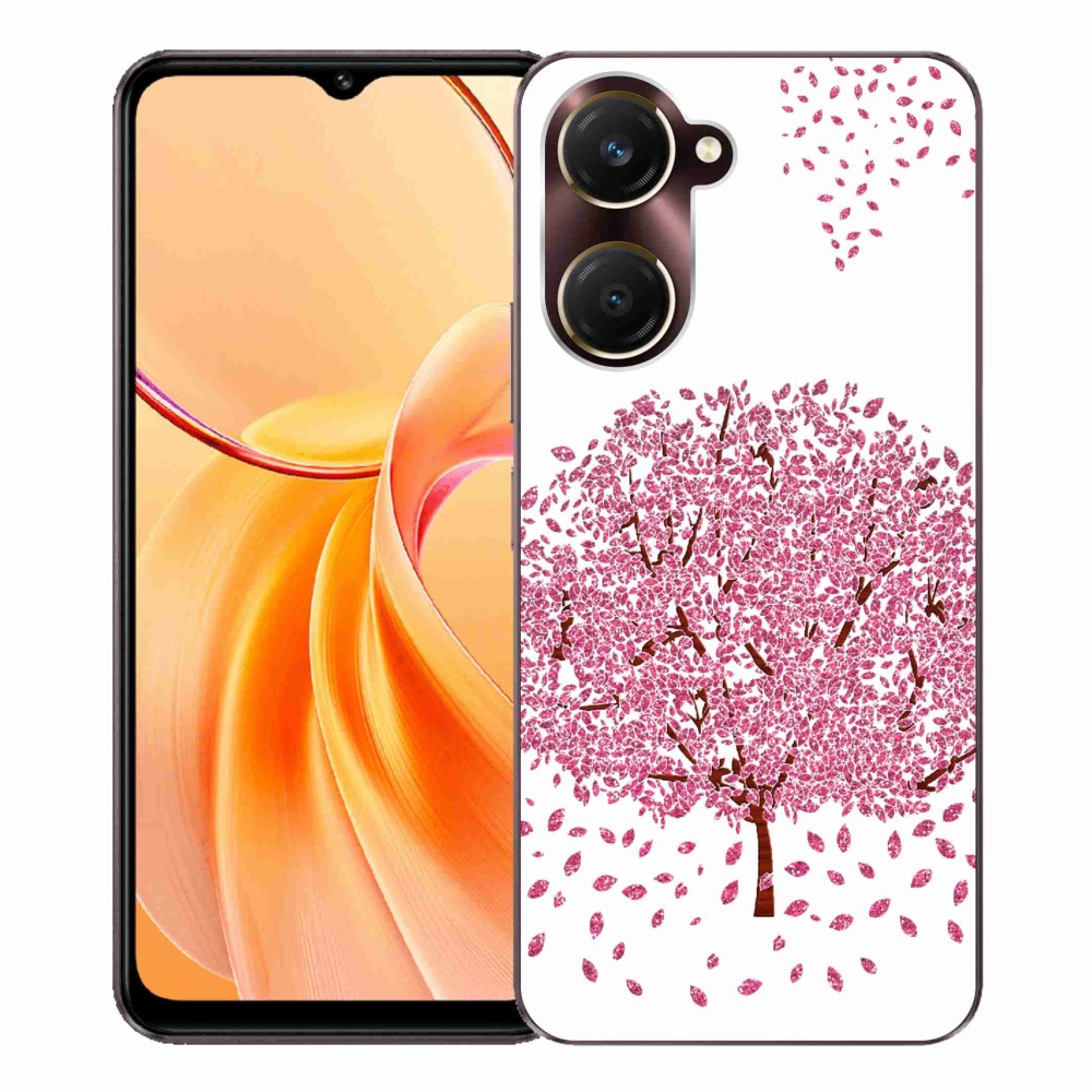 Gelový kryt mmCase na Vivo Y28s 5G - kreslený strom s listy