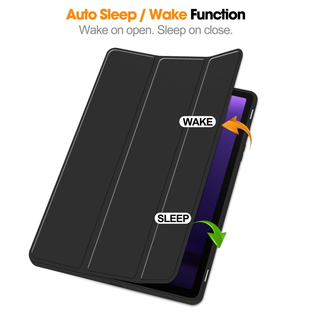 Case chytré zavírací pouzdro na Samsung Galaxy Tab S9 FE/Tab S10 FE - černé