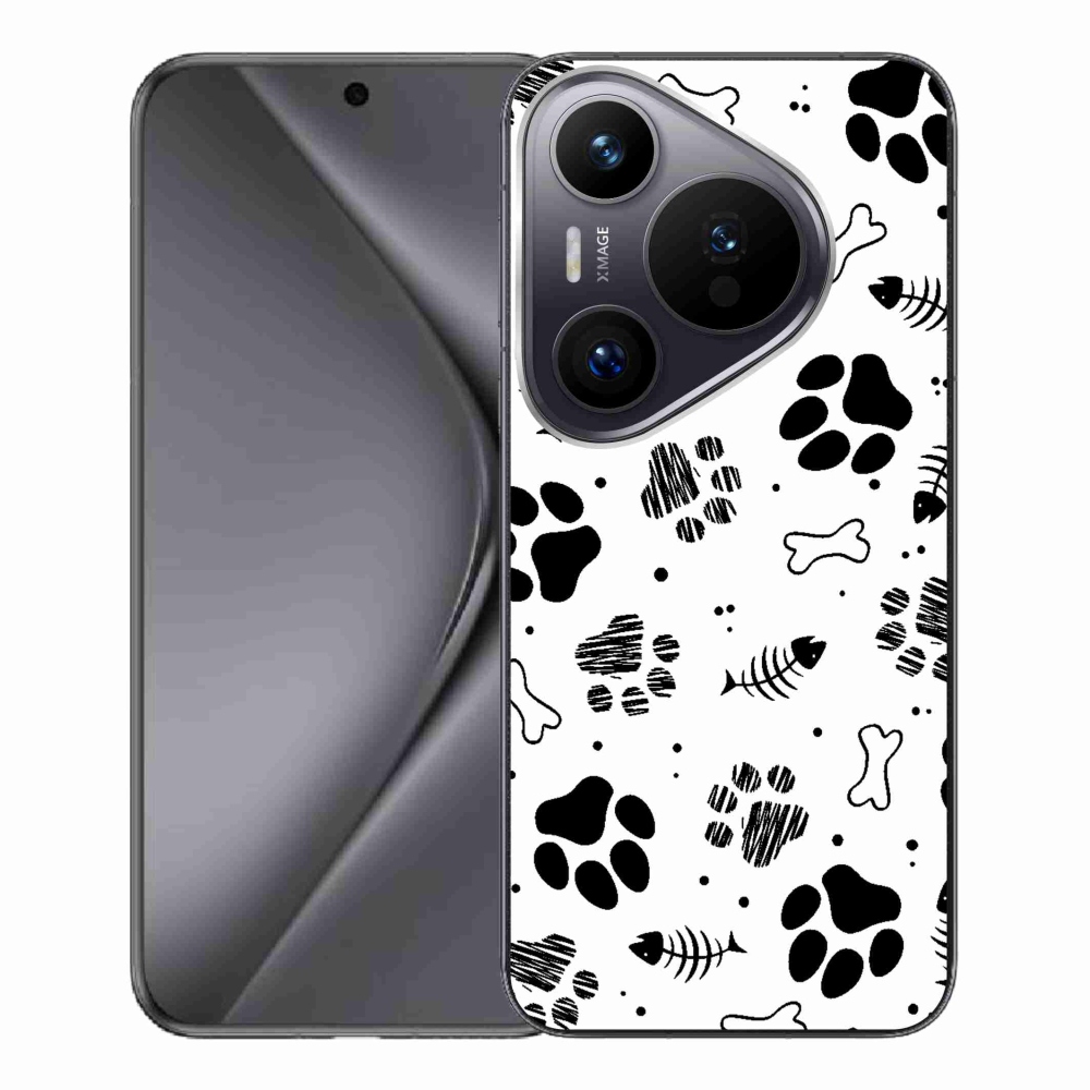 Gelový kryt mmCase na Huawei Pura 70 Pro - psí tlapky 1