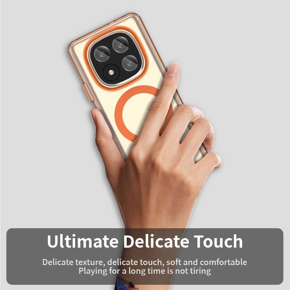 Candy gelový obal s MagSafe na Xiaomi Redmi Note 14 Pro+ 5G - oranžový