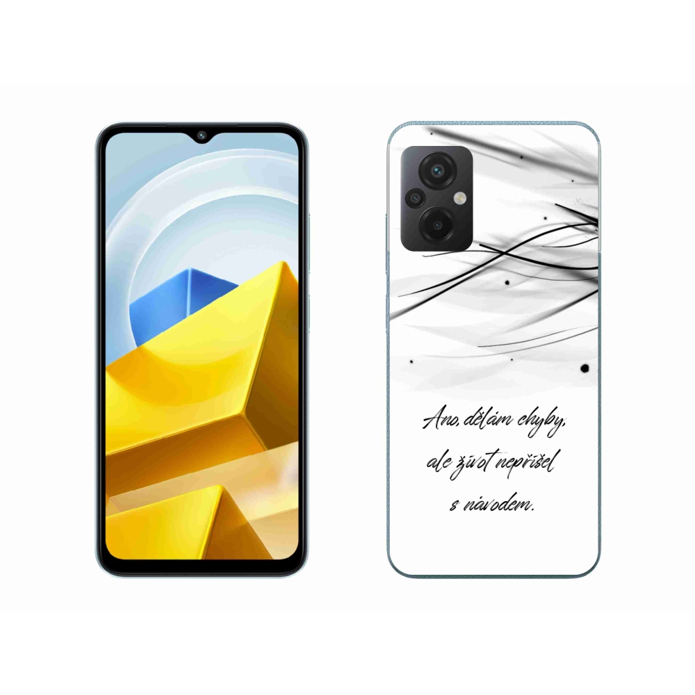 Gelový kryt mmCase na Xiaomi Poco M5 4G - citát bílé pozadí