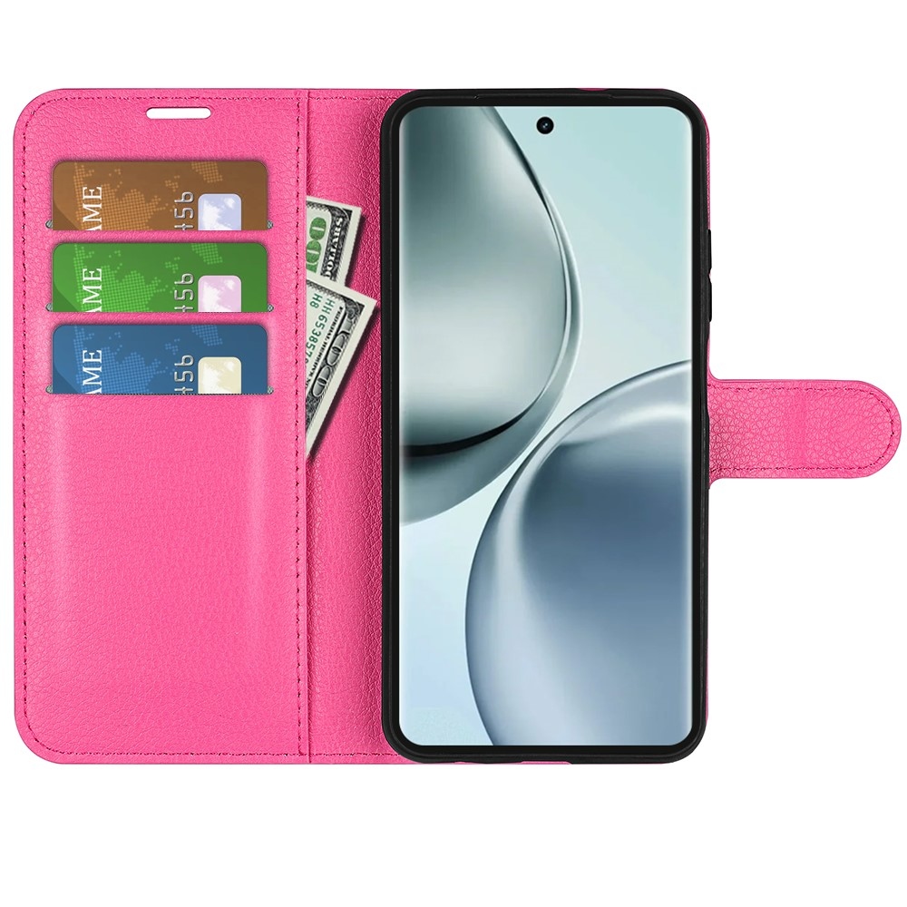 Litchi knížkové pouzdro na Realme 14 Pro 5G - rose