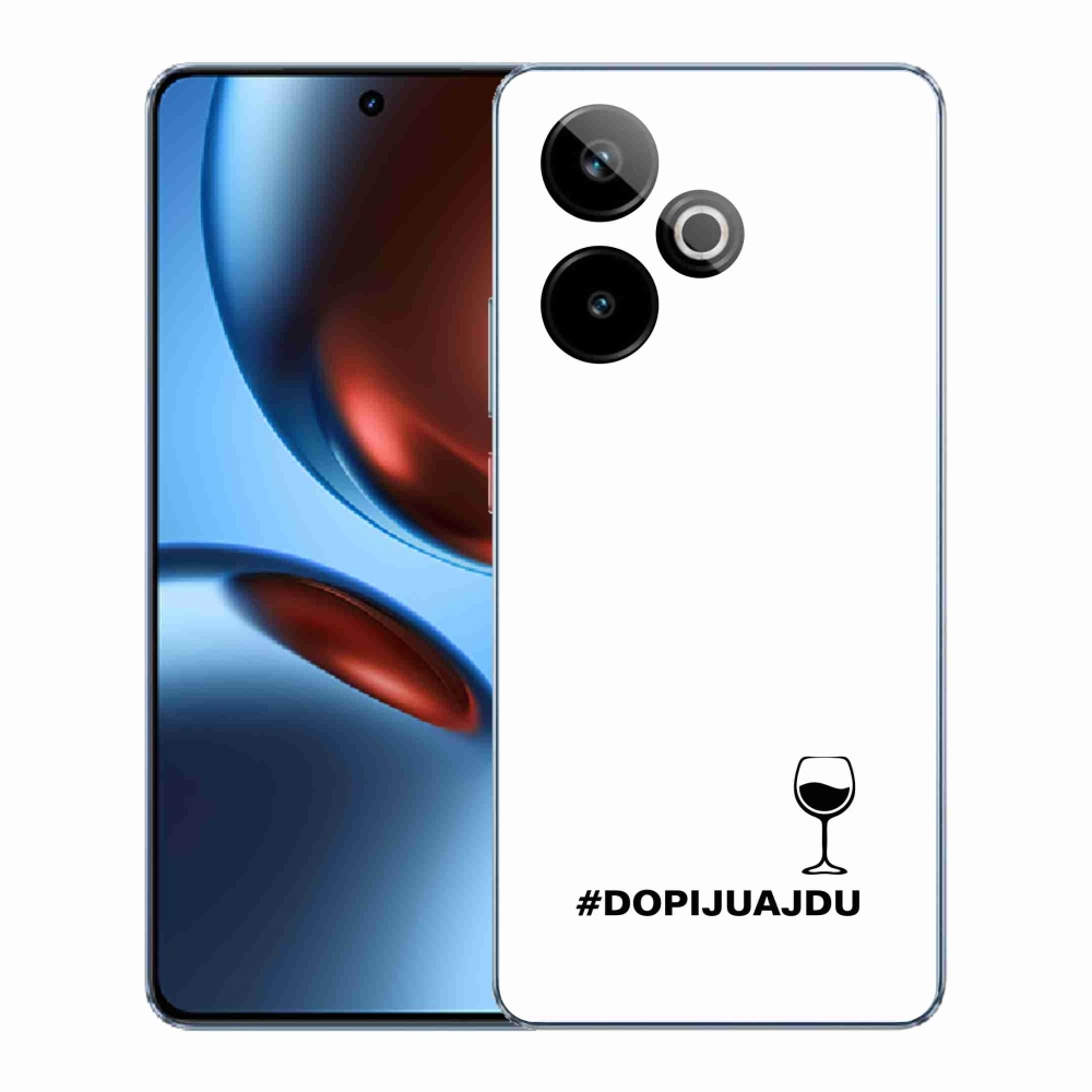 Gelový kryt mmCase na Realme GT 7 5G/GT 7T 5G - vinný motiv bílé pozadí