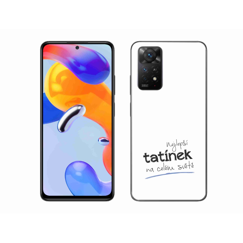 Gelový kryt mmCase na Xiaomi Redmi Note 11 Pro 4G/5G - nejlepší tatínek 4 bílé pozadí