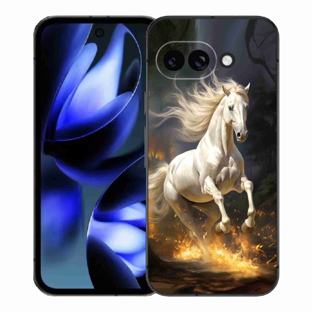 Gelový kryt mmCase na Google Pixel 9a - bílý kůň 2