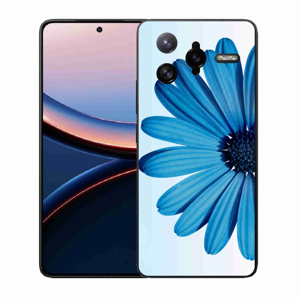 Gelový kryt mmCase na Xiaomi Poco F7 Ultra - modrá kopretina