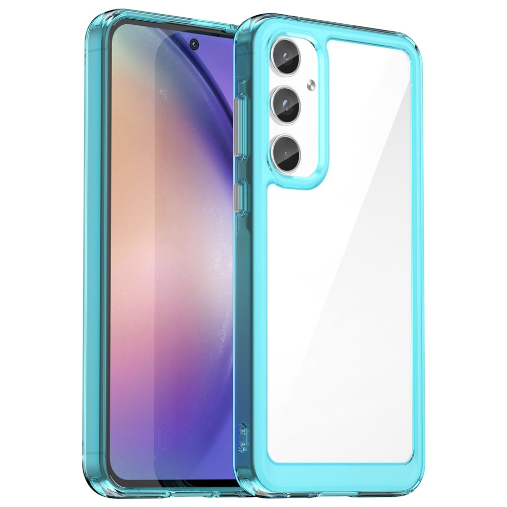Gelový obal s pevnými zády na Samsung Galaxy A55 5G - světlemodrý