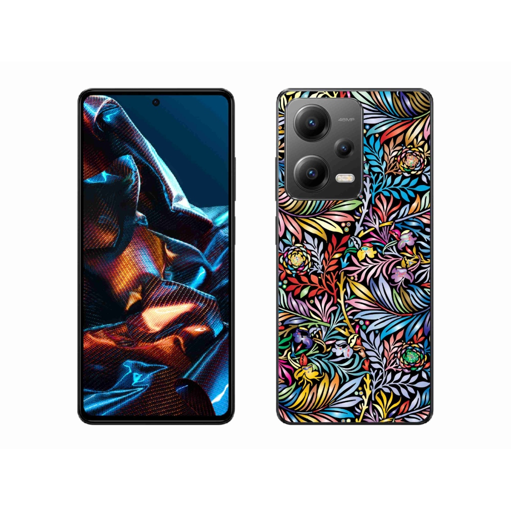 Gelový kryt mmCase na mobil Xiaomi Redmi Note 12 Pro 5G - květiny 5