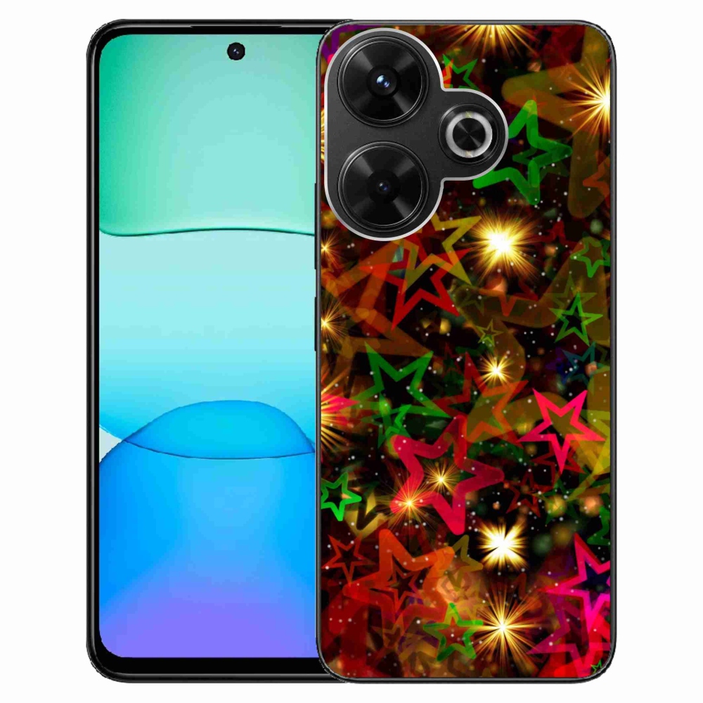 Gelový kryt mmCase na Xiaomi Redmi 13 4G/Poco M6 4G - barevné hvězdičky