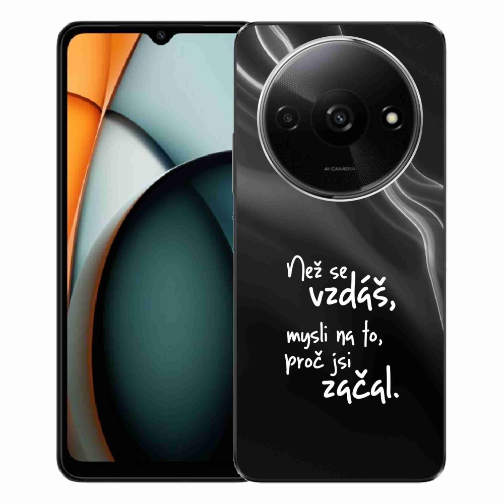Gelový kryt mmCase na Xiaomi Redmi A3  - citát 2 černé pozadí