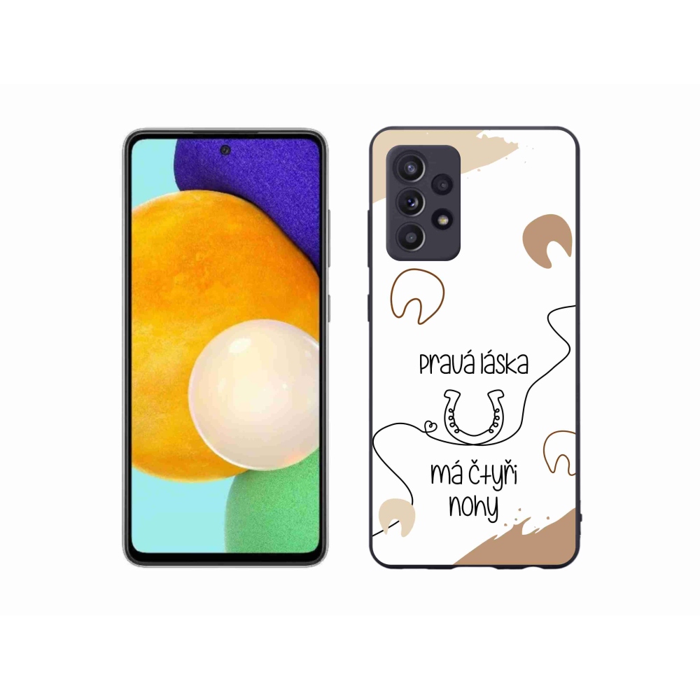 Gelový kryt mmCase na Samsung Galaxy A52/A52 5G - koňský motiv bílé pozadí