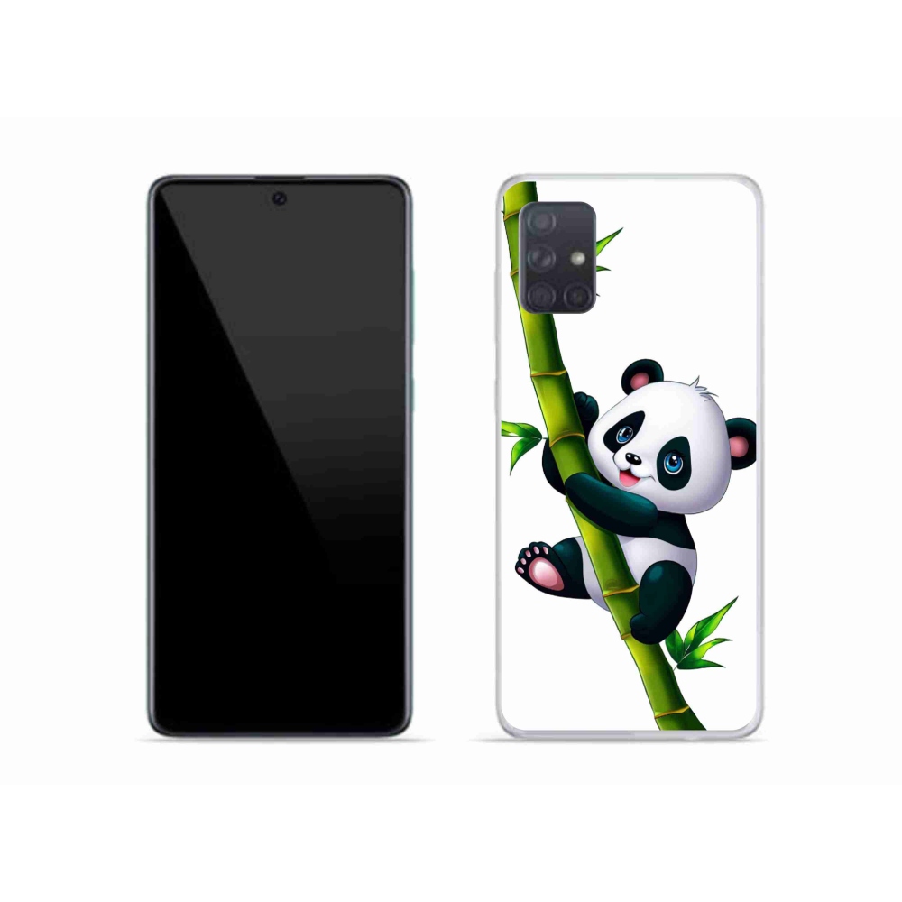 Gelový kryt mmCase na Samsung Galaxy A51 - panda na bambusu
