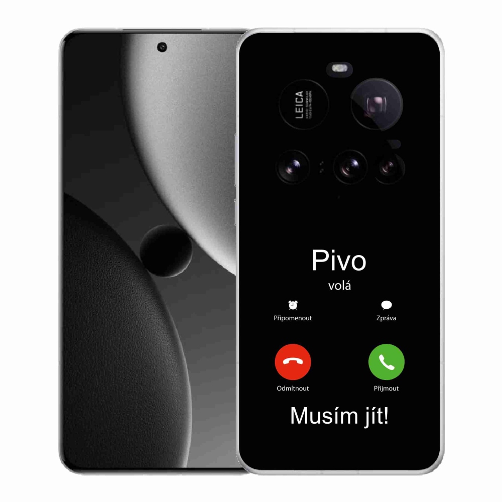 Gelový kryt mmCase na Xiaomi 15 Ultra - pivo volá černé pozadí