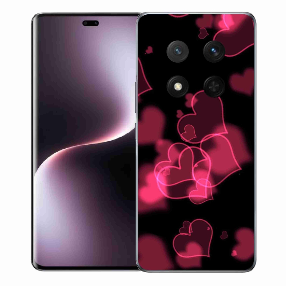 Gelový kryt mmCase na Honor Magic 7 Lite 5G - červená srdíčka